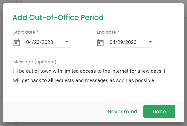 OutofOffice Notification Help Practice Better
