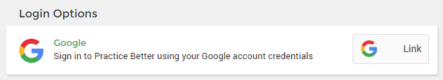 Using Google Account Sign In – Help @ Practice Better